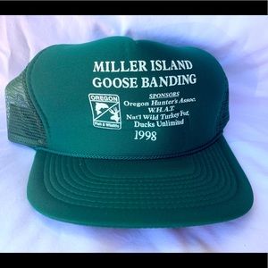 RARE VintageOregon Dept. Fish & Wildlife Miller Island Goose Banding Project Hat